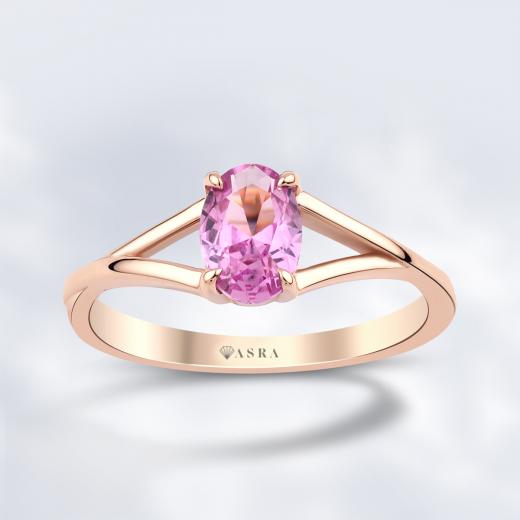 0.83 Karat Pembe Topaz Melora Yüzük